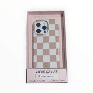 Nn3-N Velvet Caviar Magsafe Case for Apple iPhone 16 Pro - Checker Nude